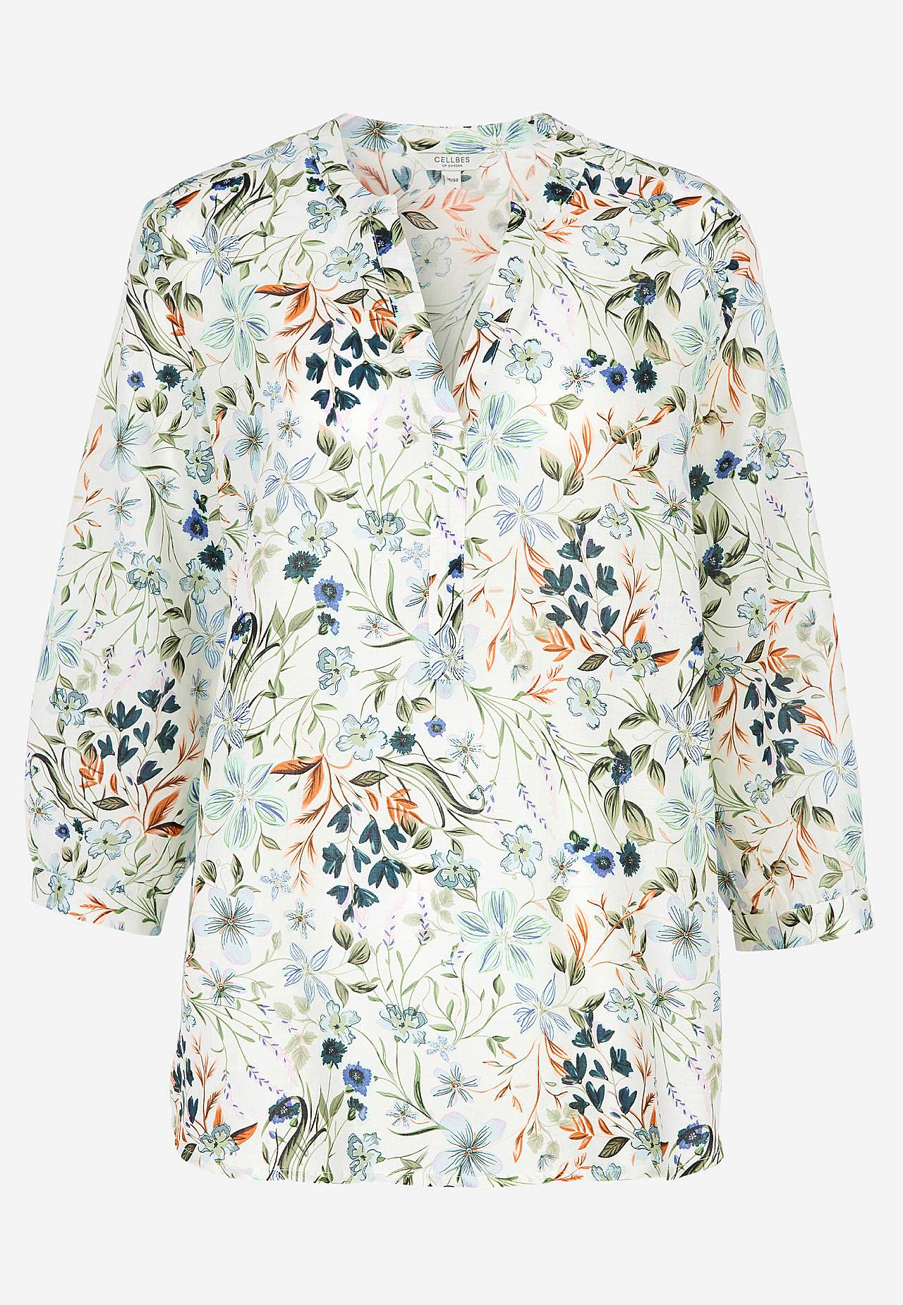 Vævet tunika med et blomstermønster