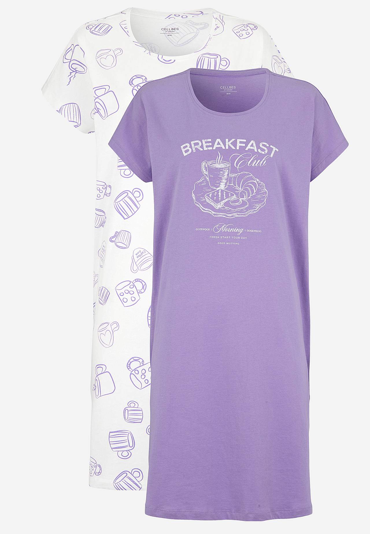 Komfortabel natkjole 2-pack