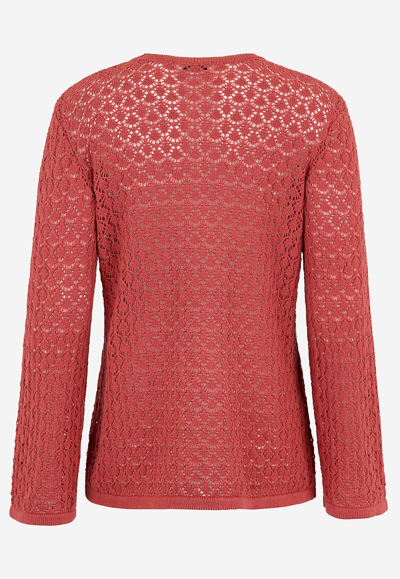 Strikket trøje med hulmønster