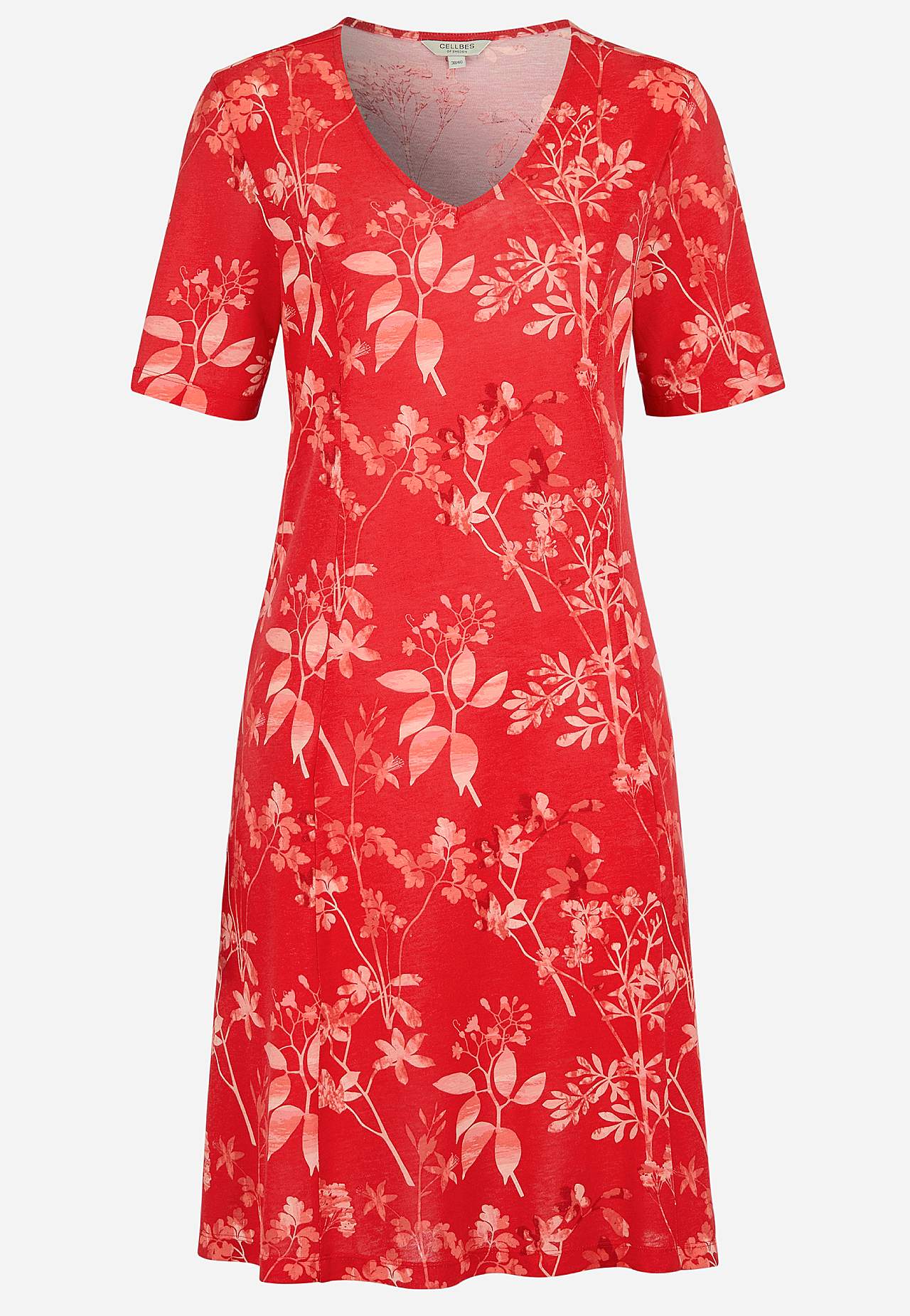 Mønstret jerseykjole med lommer