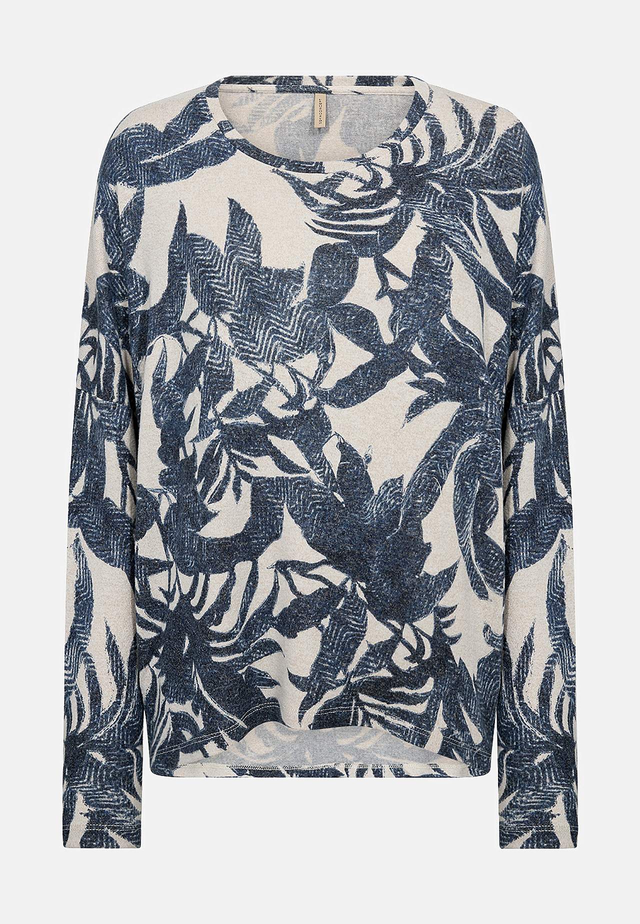 Ultrablød, mønstret jerseytop