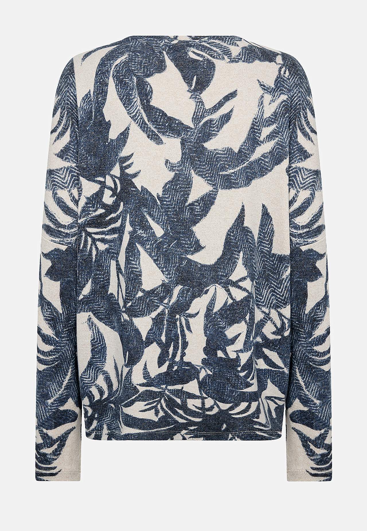 Ultrablød, mønstret jerseytop