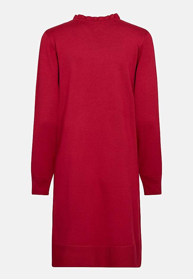 Fintstrikket kjole med knapper