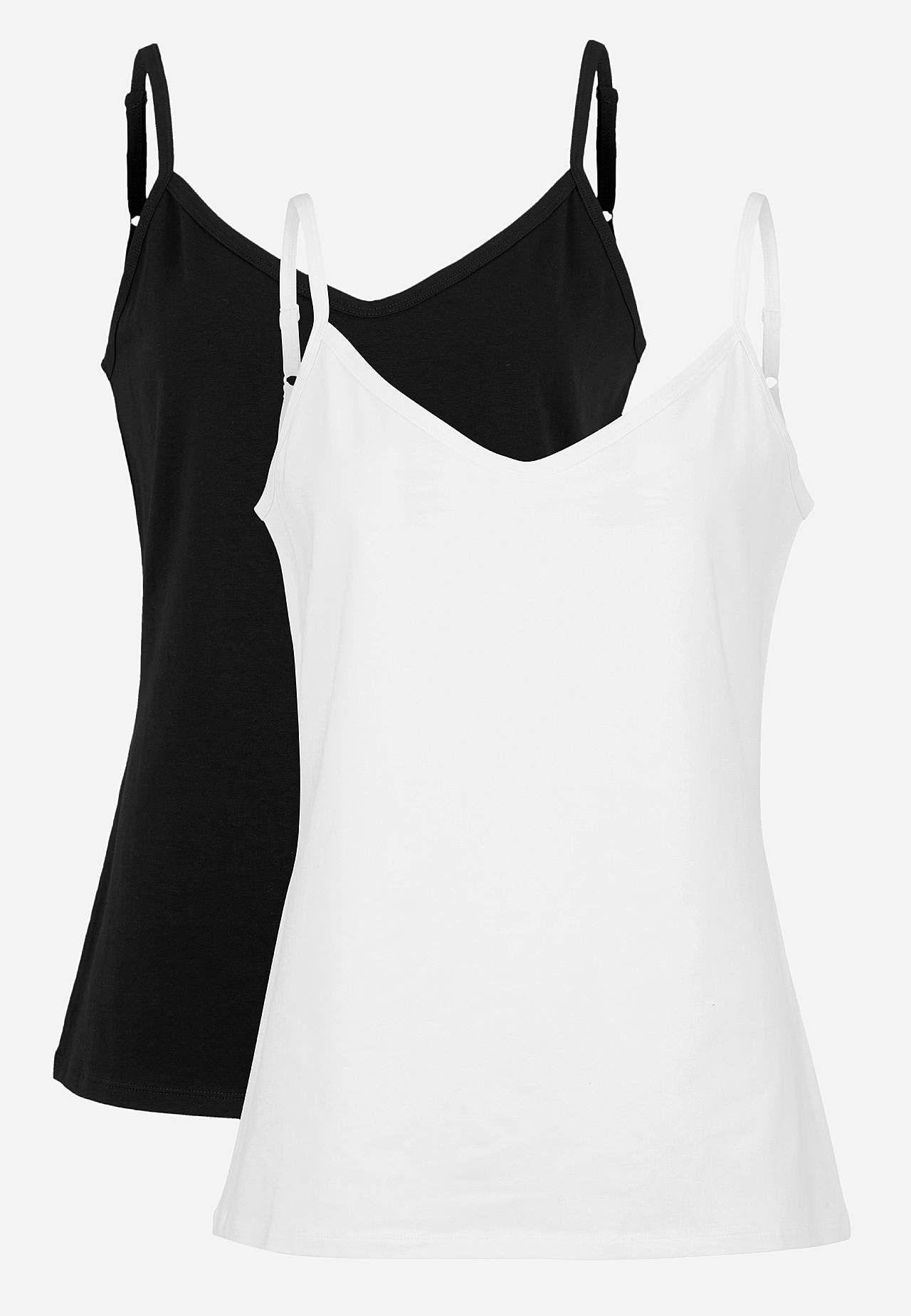 Singlet i blød, økologisk bomuld 2-pack