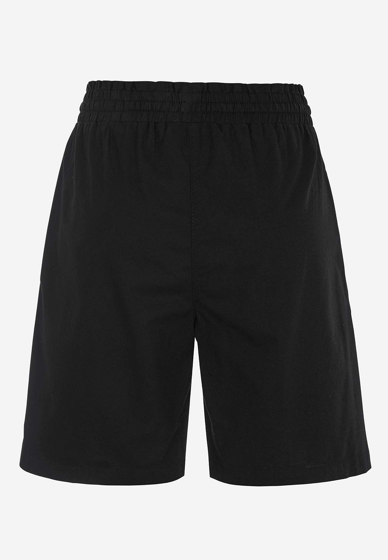 Shorts i vasket bomuld