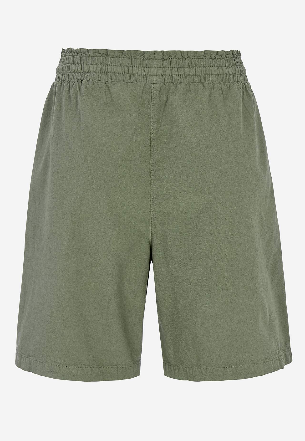 Shorts i vasket bomuld