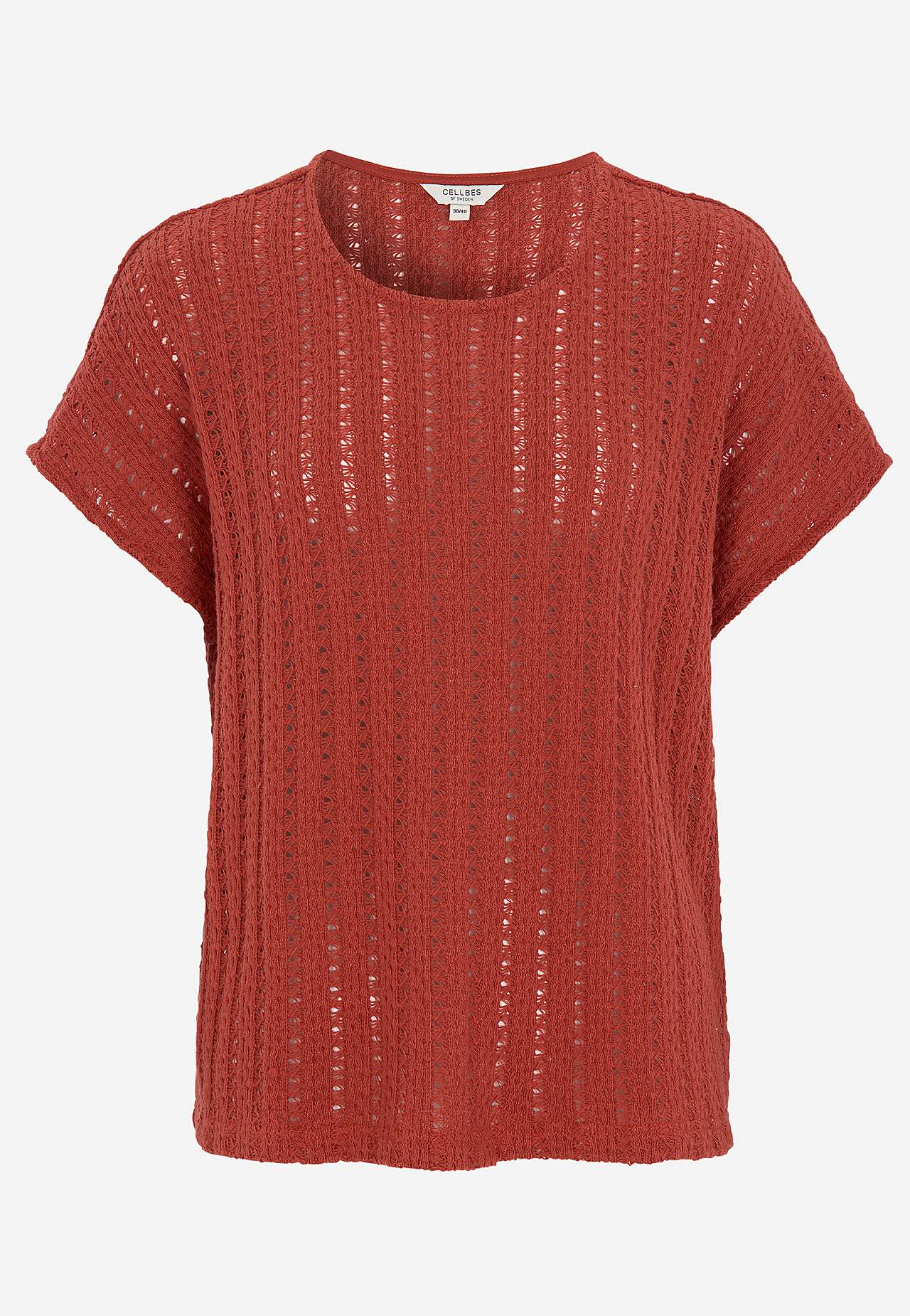 Jerseytop med hulmønster