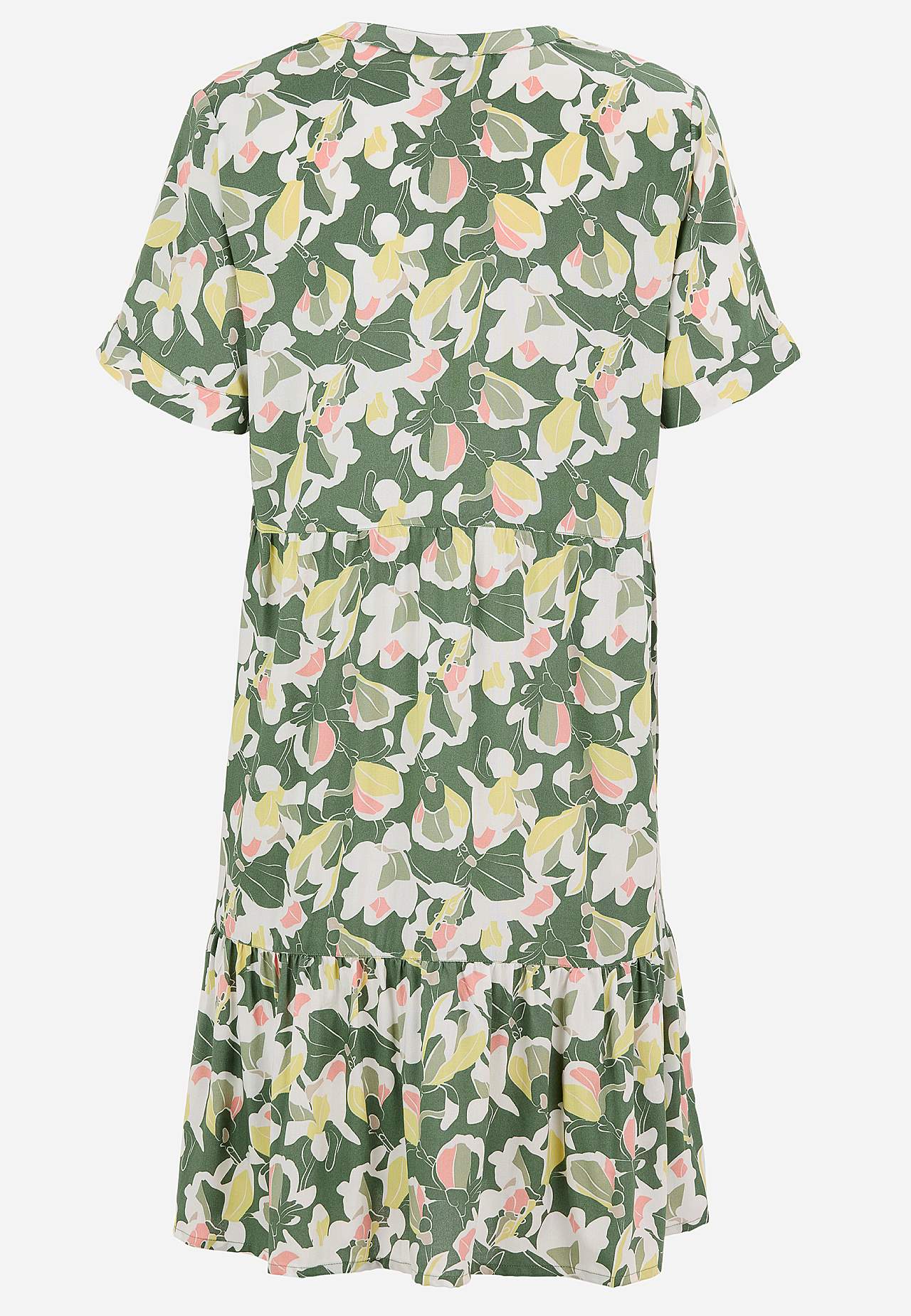 Viskosekjole med volant