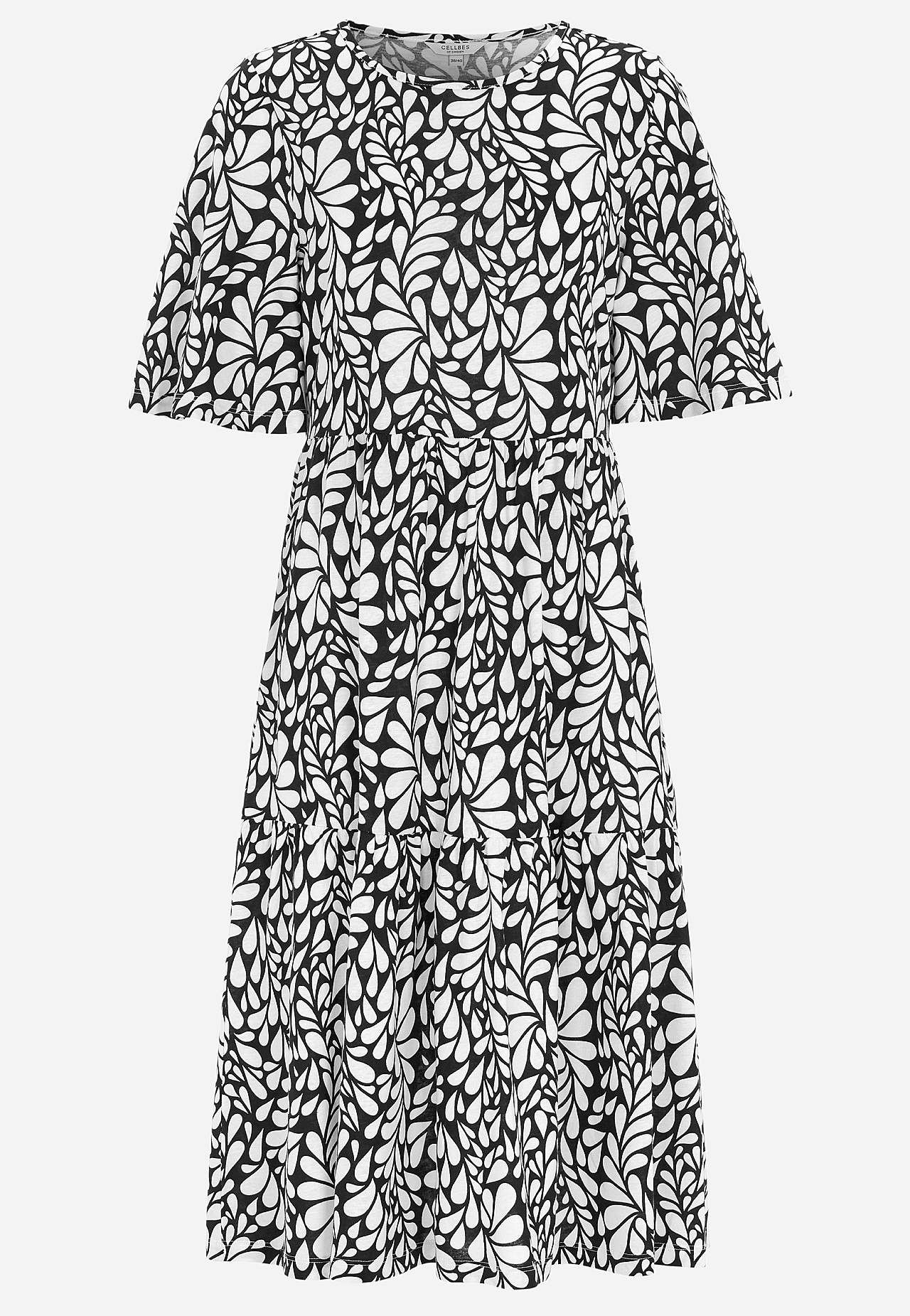 Jerseykjole med volant