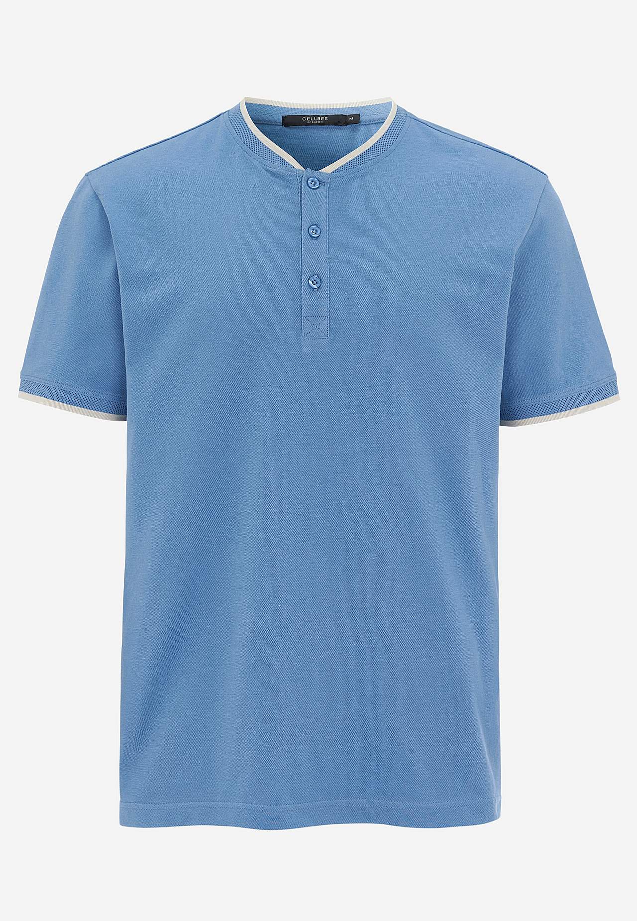 T-shirt med knapstolpe