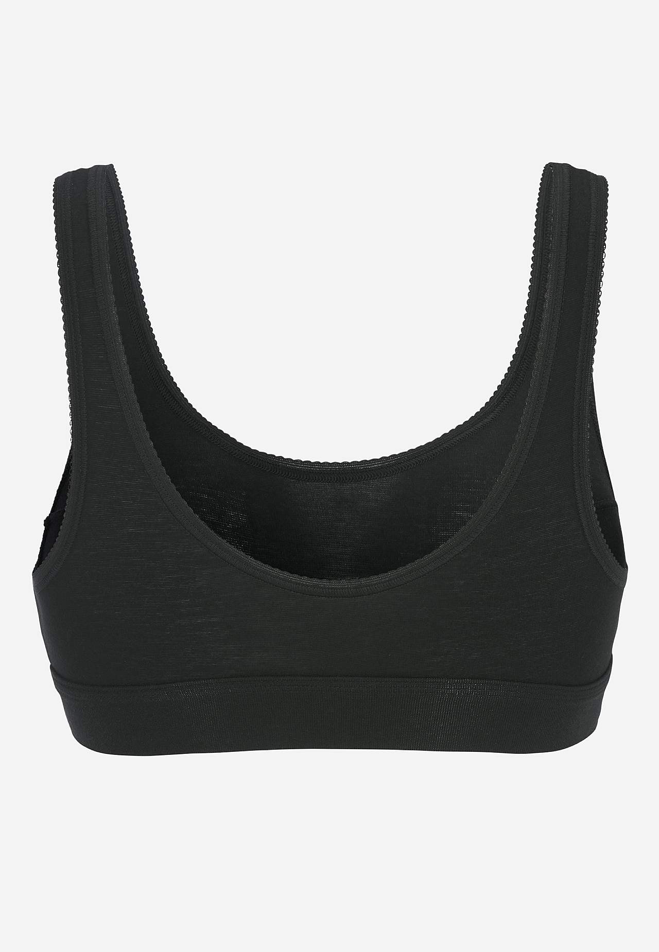 Blød BH-top i bomuld Double comfort