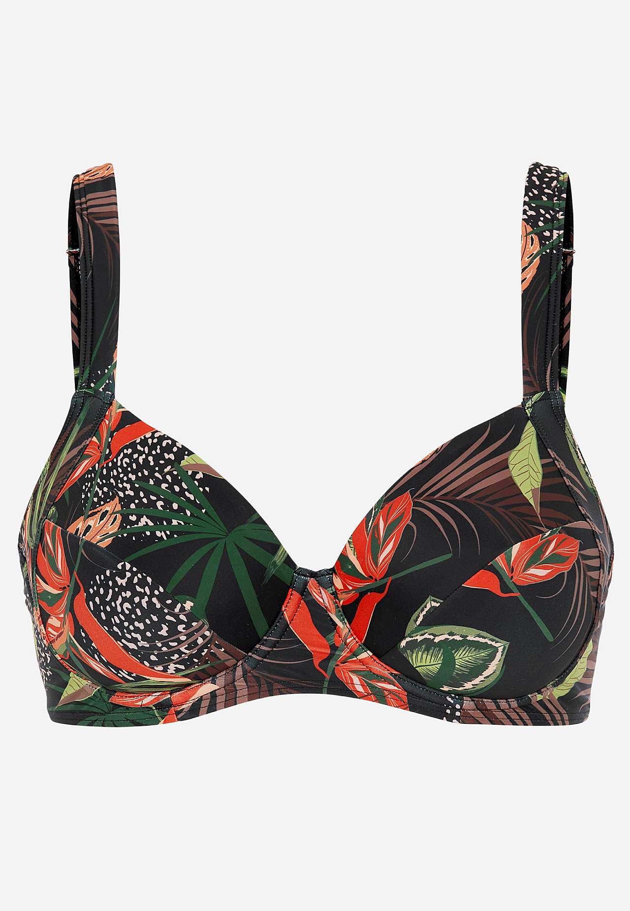 Mønstret, uforet bikini-bh