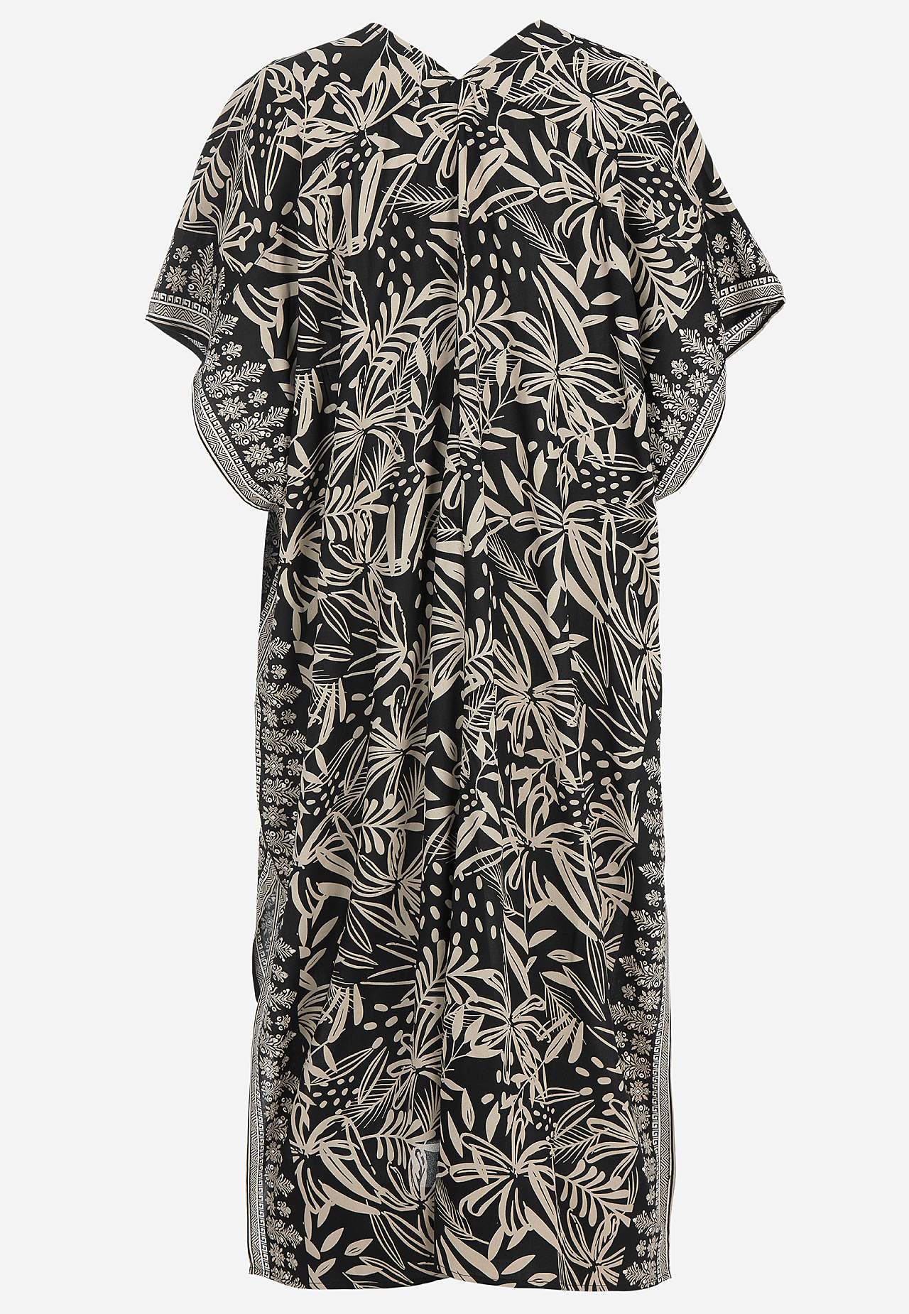 Mønstret strandkaftan med knapper