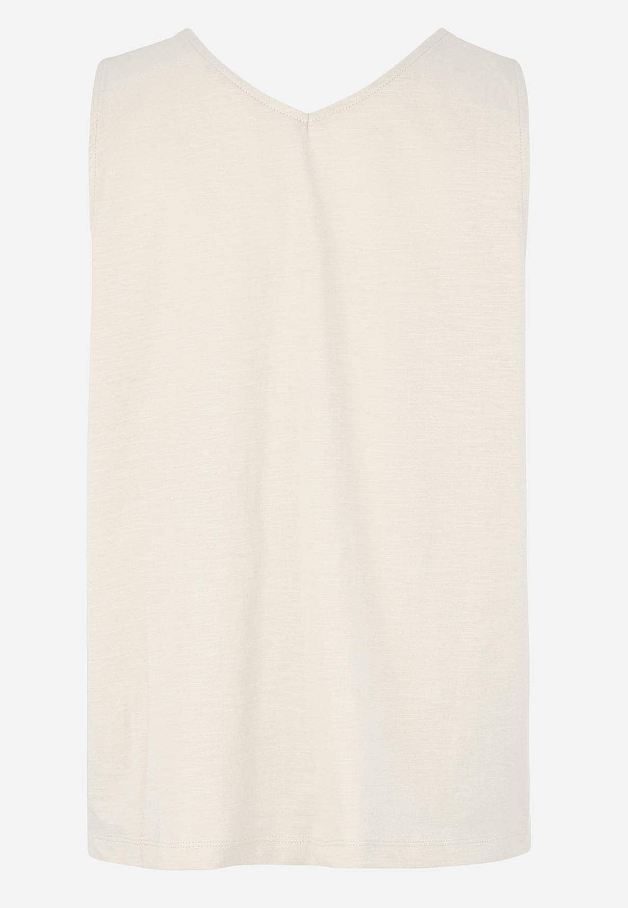 Ærmeløs jerseytop med v-udskæring