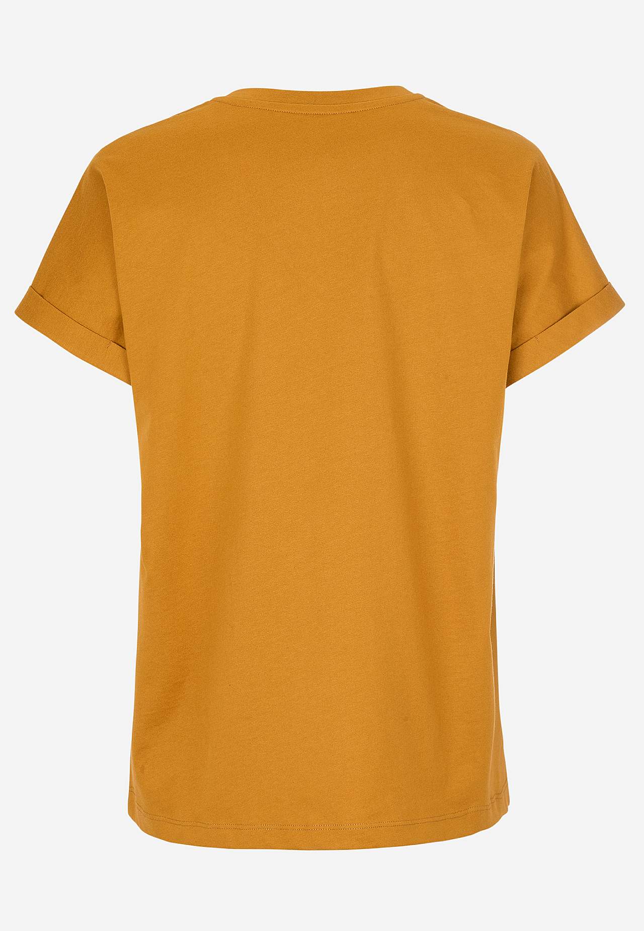 Jerseytop med korte, foldede ærmer