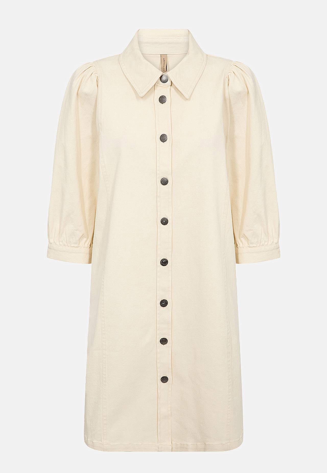 Elastisk cowboykjole i bomuldstwill