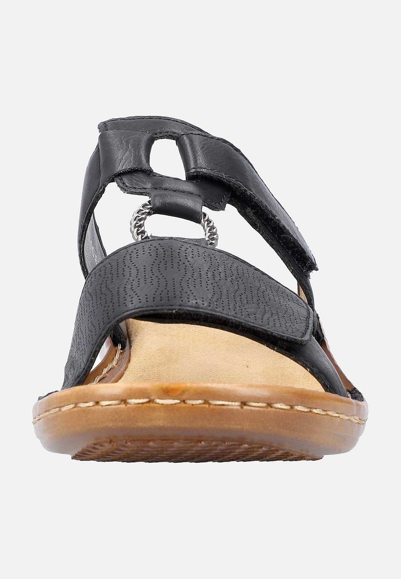Lædersandal med justérbare remme og slippers