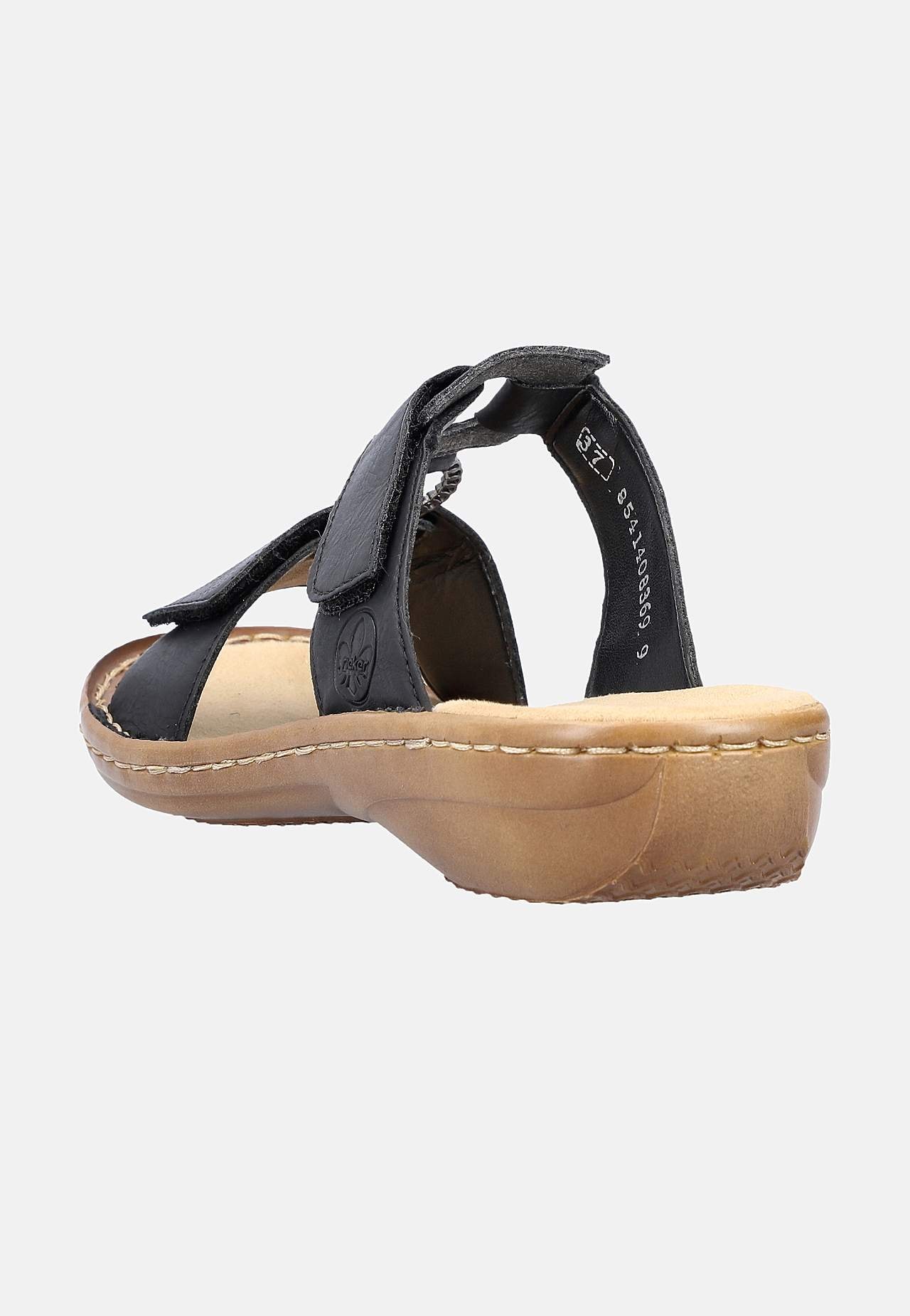 Lædersandal med justérbare remme og slippers