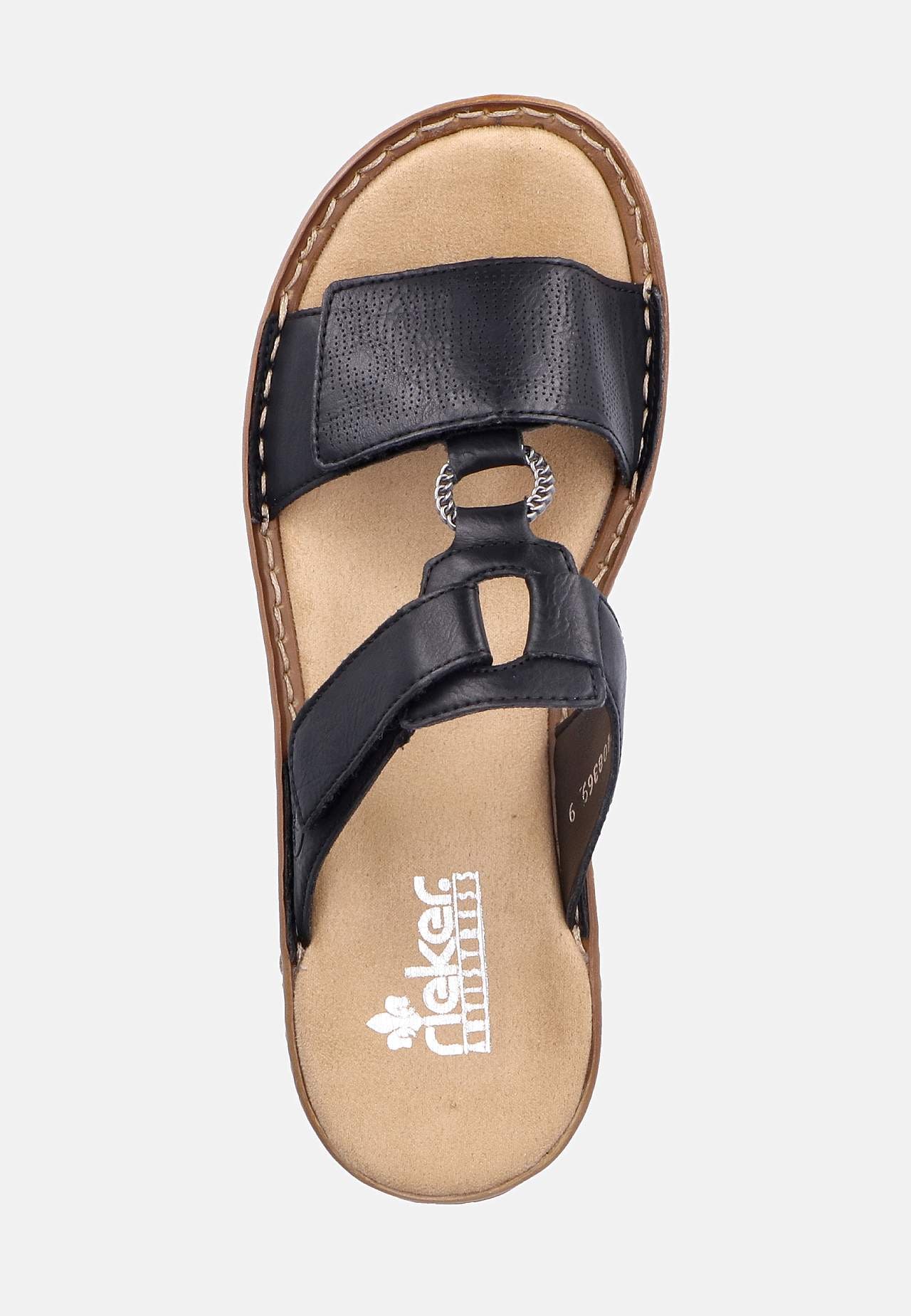 Lædersandal med justérbare remme og slippers
