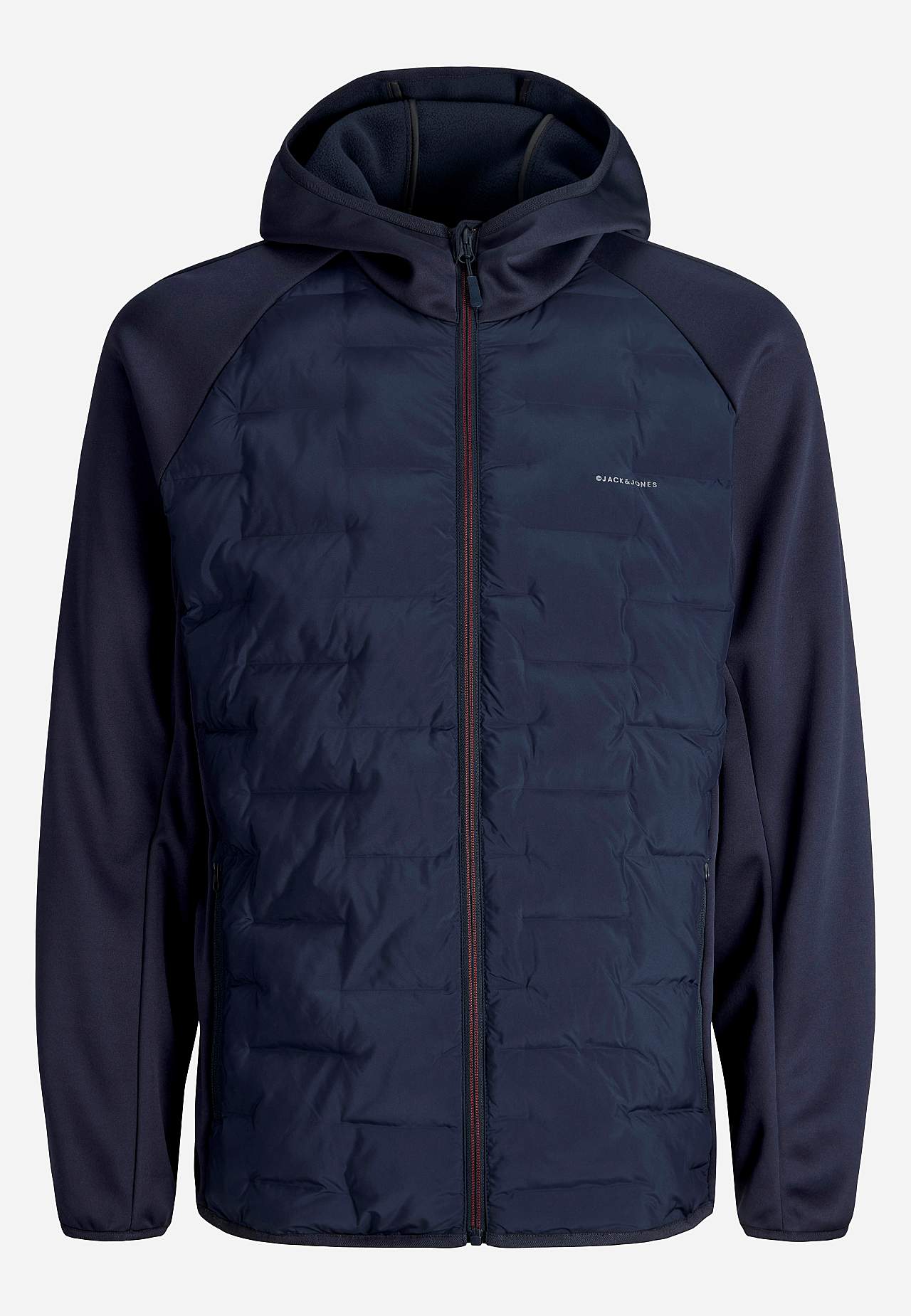 Hybridjakke med hætte