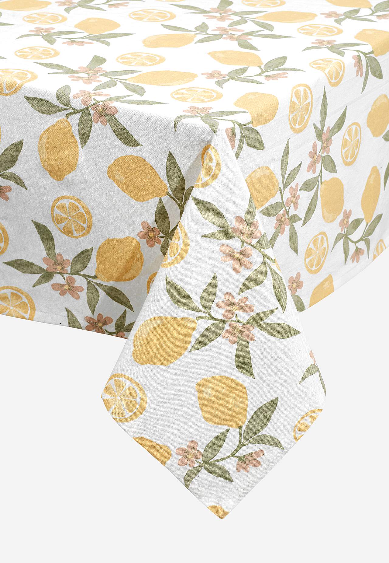 Dug med citronmønster 90x90 cm