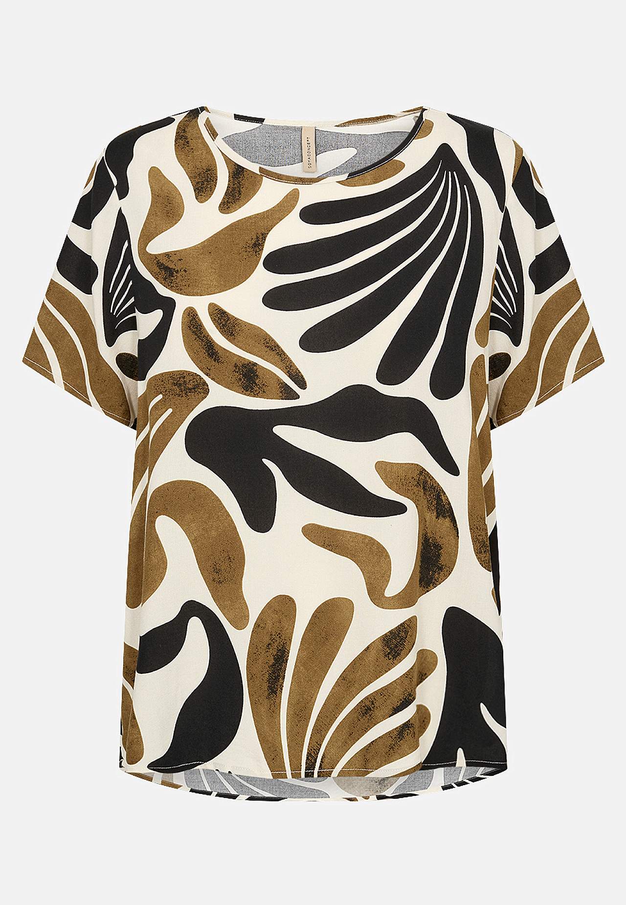 Vævet, mønstret viskosebluse