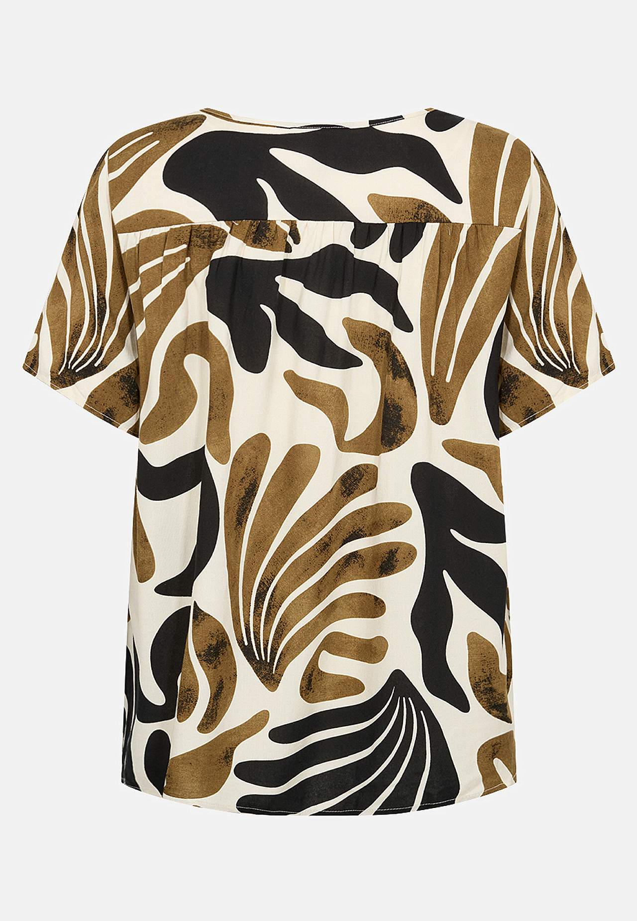 Vævet, mønstret viskosebluse