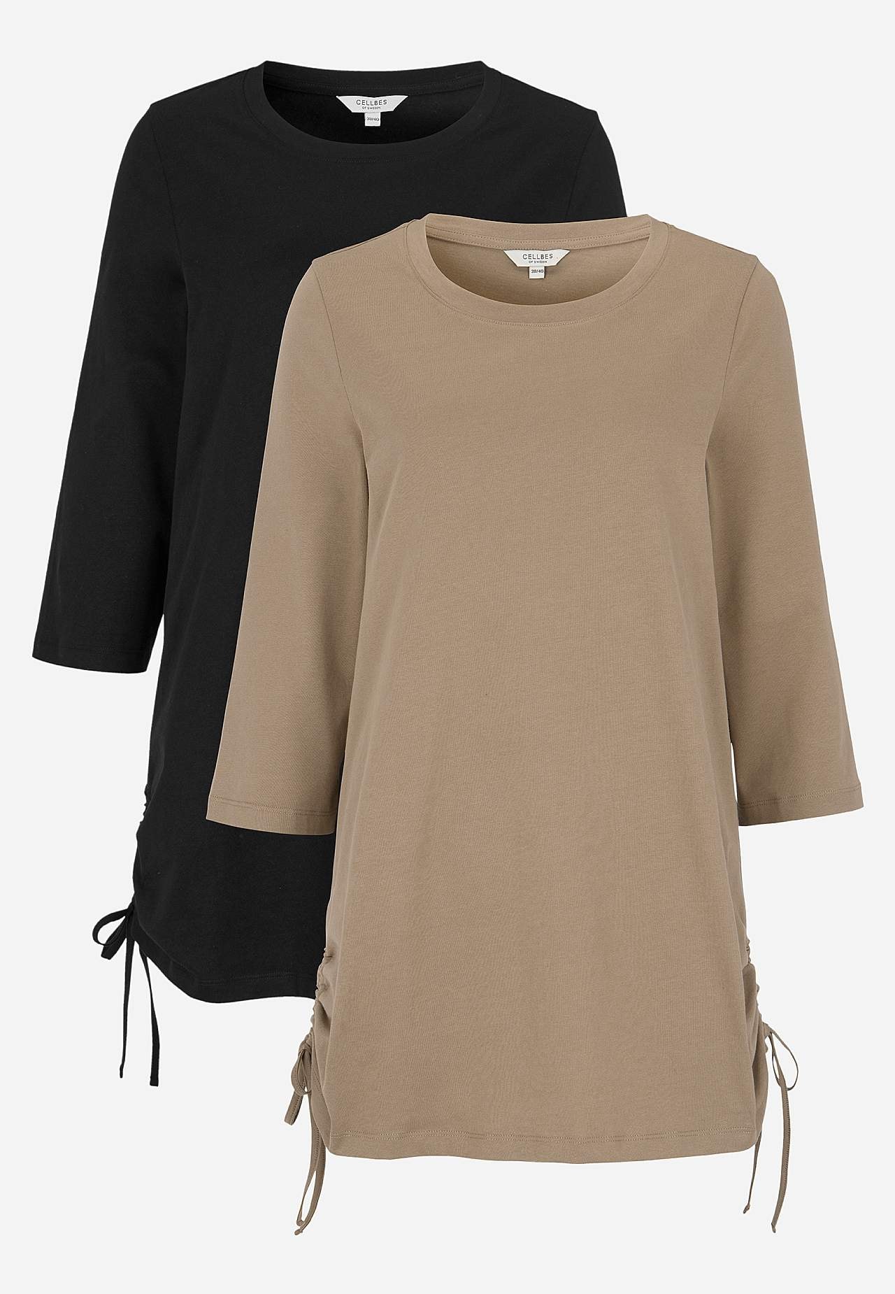 Jerseytunika med træksnøre 2-pack