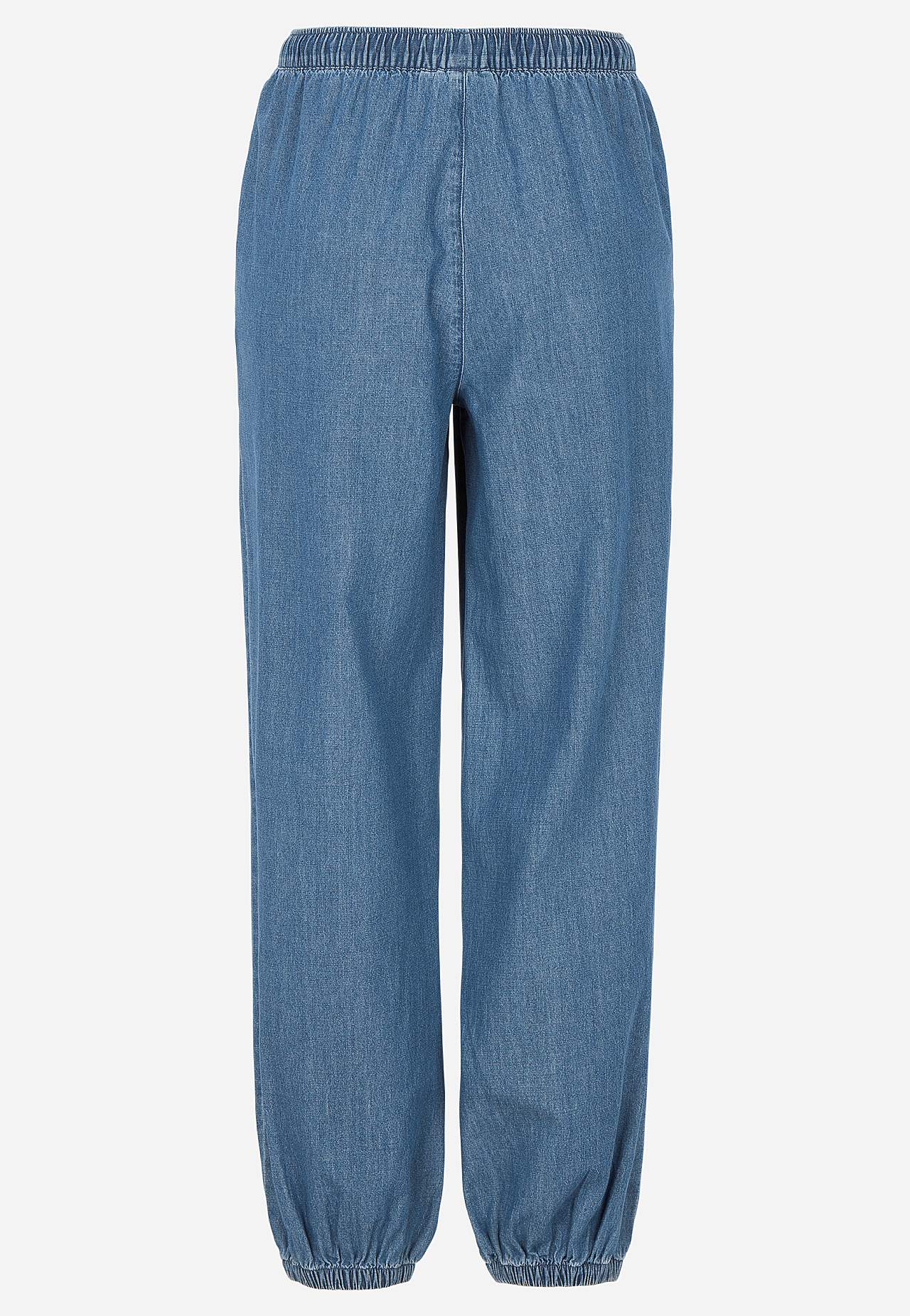 Bukser i let denim med høj talje