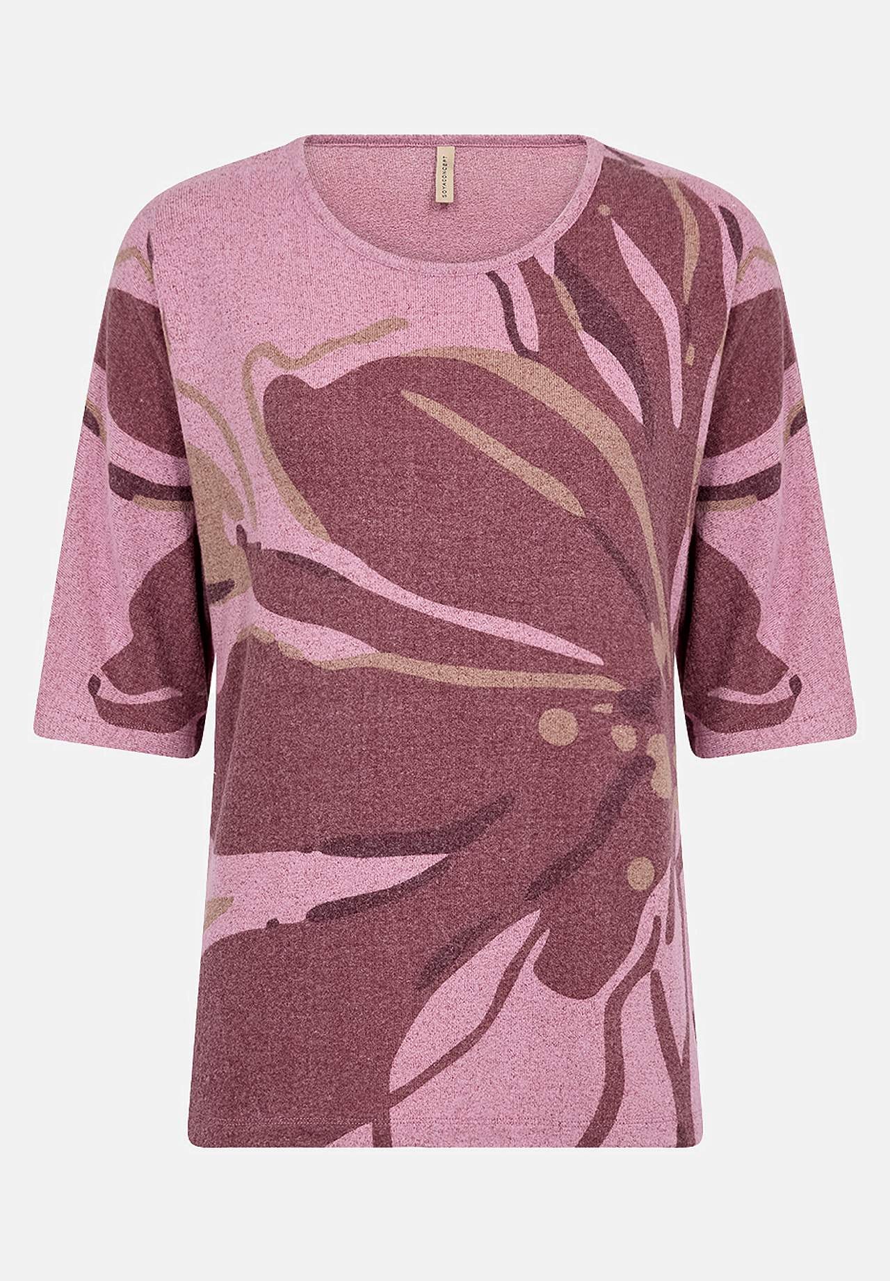 Ultrablød, mønstret jerseytop