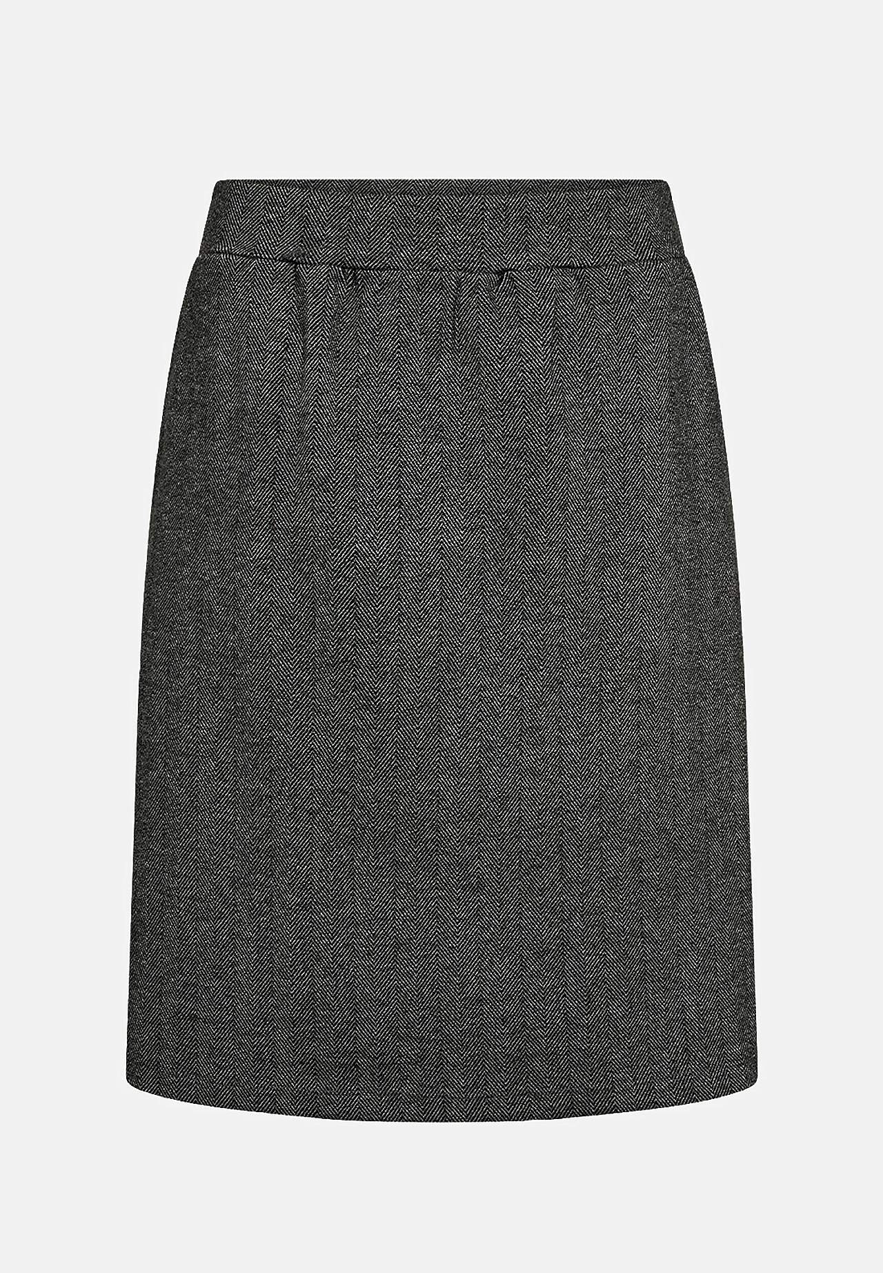 Sildebensmønstret jerseynederdel